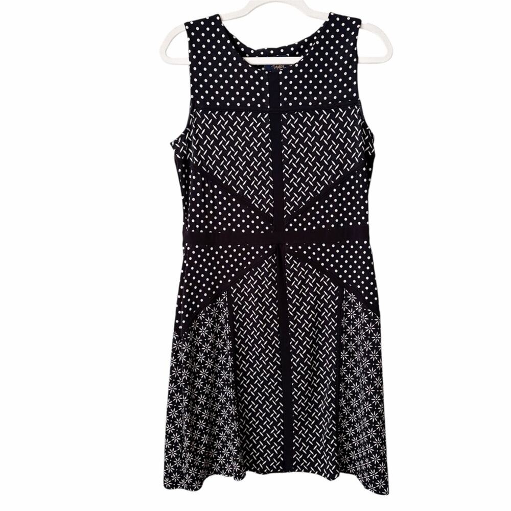 Just Taylor | Sleeveless A-line Mini Dress Mixed Pattern Black White Size 10